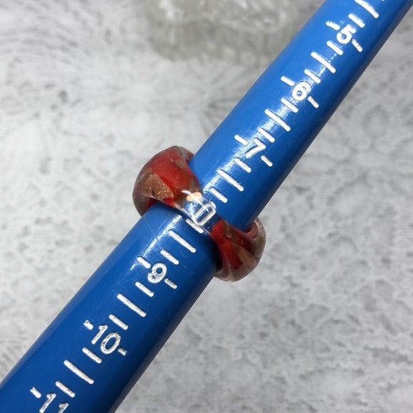 Bundle lot 2 foil art glass statement rings boho - Picture 7 of 9